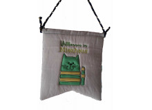 Stickdatei ITH - Wimpel Stab "Willkommen im Miezhaus"